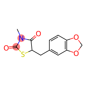5-(1,3-BENZODIOXOL-5-YLMETHYL)-3-METHYL-1,3-THIAZOLANE-2,4-DIONE