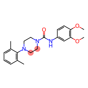 N-(3,4-DIMETHOXYPHENYL)-4-(2,6-DIMETHYLPHENYL)TETRAHYDRO-1(2H)-PYRAZINECARBOXAMIDE