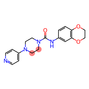 N-(2,3-DIHYDRO-1,4-BENZODIOXIN-6-YL)-4-(4-PYRIDINYL)TETRAHYDRO-1(2H)-PYRAZINECARBOXAMIDE