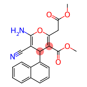 methyl 6-amino-5-cyano-2-(2-methoxy-2-oxoethyl)-4-(naphthalen-1-yl)-4H-pyran-3-carboxylate