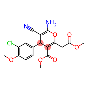 METHYL 6-AMINO-4-(3-CHLORO-4-METHOXYPHENYL)-5-CYANO-2-(2-METHOXY-2-OXOETHYL)-4H-PYRAN-3-CARBOXYLATE