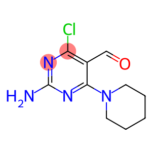 2-amino-4-chloro-6-(piperidin-1-yl)pyrimidine-5-carbaldehyde