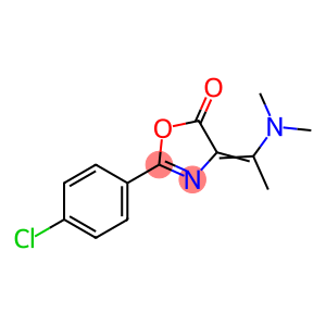 (4E)-2-(4-chlorophenyl)-4-[1-(dimethylamino)ethylidene]-4,5-dihydro-1,3-oxazol-5-one