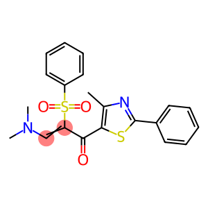 2-Propen-1-one, 3-(dimethylamino)-1-(4-methyl-2-phenyl-5-thiazolyl)-2-(phenylsulfonyl)-