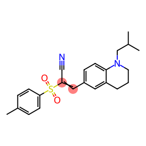 (E)-3-(1-ISOBUTYL-1,2,3,4-TETRAHYDRO-6-QUINOLINYL)-2-[(4-METHYLPHENYL)SULFONYL]-2-PROPENENITRILE