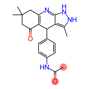 N-[4-(3,7,7-TRIMETHYL-5-OXO-4,5,6,7,8,9-HEXAHYDRO-2H-PYRAZOLO[3,4-B]QUINOLIN-4-YL)PHENYL]ACETAMIDE