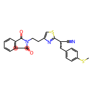 (Z)-2-(4-[2-(1,3-DIOXO-1,3-DIHYDRO-2H-ISOINDOL-2-YL)ETHYL]-1,3-THIAZOL-2-YL)-3-[4-(METHYLSULFANYL)PHENYL]-2-PROPENENITRILE