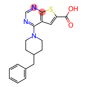 4-(4-BENZYLPIPERIDINO)THIENO[2,3-D]PYRIMIDINE-6-CARBOXYLIC ACID