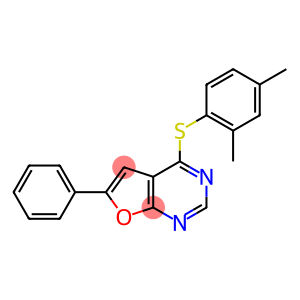 4-[(2,4-dimethylphenyl)sulfanyl]-6-phenylfuro[2,3-d]pyrimidine