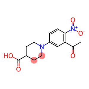 1-(3-acetyl-4-nitrophenyl)piperidine-4-carboxylic acid