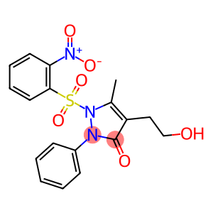 4-(2-HYDROXYETHYL)-5-METHYL-1-[(2-NITROPHENYL)SULFONYL]-2-PHENYL-1,2-DIHYDRO-3H-PYRAZOL-3-ONE