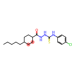 Cyclohexanecarboxylic acid, 4-pentyl-, 2-[[(4-chlorophenyl)amino]thioxomethyl]hydrazide