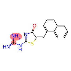 N-[(5E)-5-[(naphthalen-1-yl)methylidene]-4-oxo-4,5-dihydro-1,3-thiazol-2-yl]guanidine