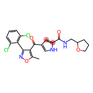 1H-Pyrrole-2-carboxamide, 4-[[3-(2,6-dichlorophenyl)-5-methyl-4-isoxazolyl]carbonyl]-N-[(tetrahydro-2-furanyl)methyl]-