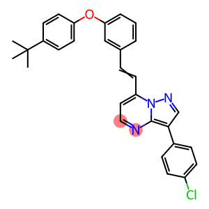 4-(TERT-BUTYL)PHENYL 3-((E)-2-[3-(4-CHLOROPHENYL)PYRAZOLO[1,5-A]PYRIMIDIN-7-YL]ETHENYL)PHENYL ETHER