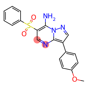 3-(4-METHOXYPHENYL)-6-(PHENYLSULFONYL)PYRAZOLO[1,5-A]PYRIMIDIN-7-YLAMINE