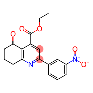 ETHYL 2-(3-NITROPHENYL)-5-OXO-5,6,7,8-TETRAHYDRO-4-QUINOLINECARBOXYLATE