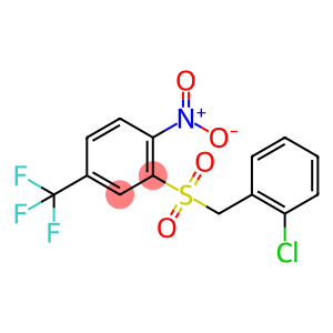 2-[(2-chlorophenyl)methanesulfonyl]-1-nitro-4-(trifluoromethyl)benzene