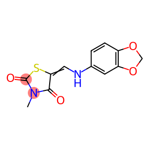 (5E)-5-{[(2H-1,3-benzodioxol-5-yl)amino]methylidene}-3-methyl-1,3-thiazolidine-2,4-dione