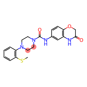 4-[2-(METHYLSULFANYL)PHENYL]-N-(3-OXO-3,4-DIHYDRO-2H-1,4-BENZOXAZIN-6-YL)TETRAHYDRO-1(2H)-PYRAZINECARBOXAMIDE