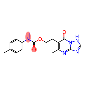 Carbamic acid, N-(4-methylphenyl)-, 2-(1,7-dihydro-5-methyl-7-oxo[1,2,4]triazolo[1,5-a]pyrimidin-6-yl)ethyl ester
