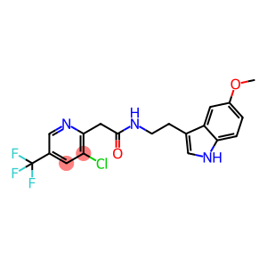 2-[3-CHLORO-5-(TRIFLUOROMETHYL)-2-PYRIDINYL]-N-[2-(5-METHOXY-1H-INDOL-3-YL)ETHYL]ACETAMIDE