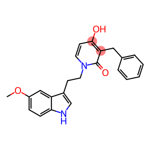 3-BENZYL-4-HYDROXY-1-[2-(5-METHOXY-1H-INDOL-3-YL)ETHYL]-2(1H)-PYRIDINONE