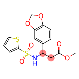 METHYL 3-(1,3-BENZODIOXOL-5-YL)-3-[(2-THIENYLSULFONYL)AMINO]PROPANOATE