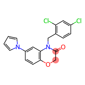 4-[(2,4-dichlorophenyl)methyl]-6-(1H-pyrrol-1-yl)-3,4-dihydro-2H-1,4-benzoxazin-3-one