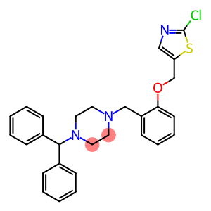 1-BENZHYDRYL-4-(2-[(2-CHLORO-1,3-THIAZOL-5-YL)METHOXY]BENZYL)PIPERAZINE