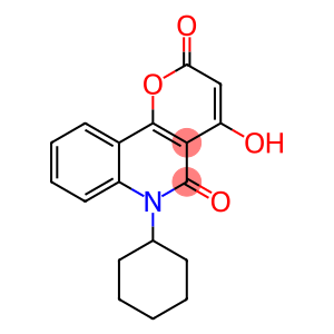 6-CYCLOHEXYL-4-HYDROXY-2H-PYRANO[3,2-C]QUINOLINE-2,5(6H)-DIONE