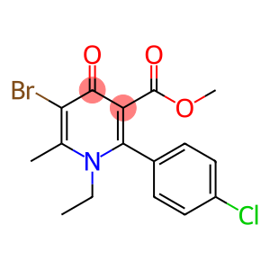 methyl 5-bromo-2-(4-chlorophenyl)-1-ethyl-6-methyl-4-oxo-1,4-dihydro-3-pyridinecarboxylate