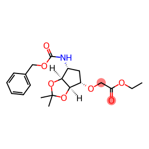 Acetic acid, 2-[[(3aR,4S,6R,6aS)-tetrahydro-2,2-dimethyl-6-[[(phenylmethoxy)carbonyl]amino]-4H-cyclopenta-1,3-dioxol-4-yl]oxy]-, ethyl ester