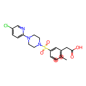 Benzeneacetic acid, 5-[[4-(5-chloro-2-pyridinyl)-1-piperazinyl]sulfonyl]-2-methyl-