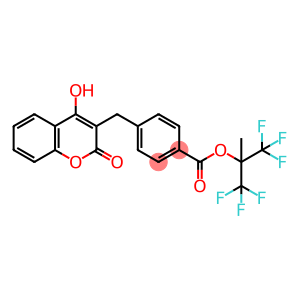 (1,1,1,3,3,3-hexafluoro-2-methylpropan-2-yl) 4-[(4-hydroxy-2-oxochromen-3-yl)methyl]benzoate