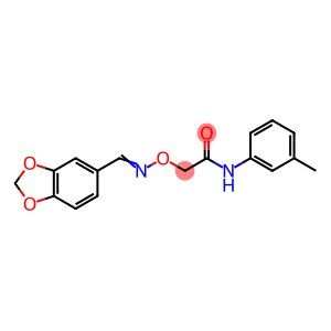 2-[(E)-1,3-benzodioxol-5-ylmethylideneamino]oxy-N-(3-methylphenyl)acetamide