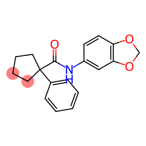 Cyclopentanecarboxamide, N-1,3-benzodioxol-5-yl-1-phenyl-