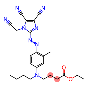 4-[丁基[4-[[4,5-二氰基-1-(氰基甲基)-1H-咪唑-2-基]偶氮]-3-甲基戊基]氨基]丁酸乙酯