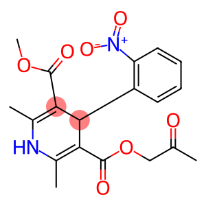 3,5-Pyridinedicarboxylicacid, 1,4-dihydro-2,6-dimethyl-4-(2-nitrophenyl)-, 3-methyl 5-(2-oxopropyl)ester