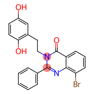 4(3H)-Quinazolinone,8-bromo-3-[2-(2,5-dihydroxyphenyl)ethyl]-2-phenyl-