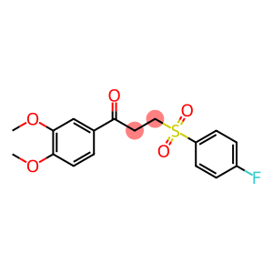 1-(3,4-DIMETHOXYPHENYL)-3-[(4-FLUOROPHENYL)SULFONYL]-1-PROPANONE