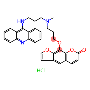 7H-Furo[3,2-g][1]benzopyran-7-one, 9-[3-[[3-(9-acridinylamino)propyl]methylamino]propoxy]-, hydrochloride (1:2)