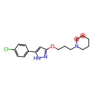 1-[3-[[5-(4-chlorophenyl)-1H-pyrazol-3-yl]oxy]propyl]piperidine