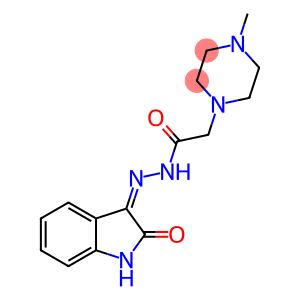 1-Piperazineacetic acid, 4-methyl-, (1,2-dihydro-2-oxo-3H-indol-3-ylid ene)hydrazide, (Z)-