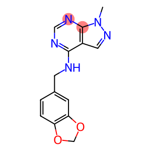 1H-Pyrazolo[3,4-d]pyrimidin-4-amine, N-(1,3-benzodioxol-5-ylmethyl)-1-methyl-