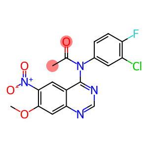 N-(3-Chloro-4-fluorophenyl)-N-(7-methoxy-6-nitroquinazolin-4-yl)acetamide