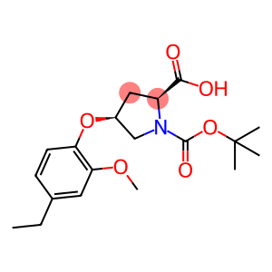 (2S,4S)-1-(TERT-BUTOXYCARBONYL)-4-(4-ETHYL-2-METHOXYPHENOXY)-2-PYRROLIDINECARBOXYLIC ACID