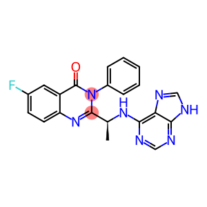 (S)-2-(1-((7H-purin-6-yl)amino)ethyl)-6-fluoro-3-phenylquinazolin-4(3H)-one            Acalisib (GS-9820)