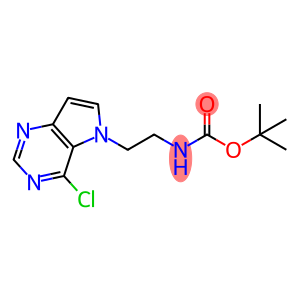 Carbamic acid, N-[2-(4-chloro-5H-pyrrolo[3,2-d]pyrimidin-5-yl)ethyl]-, 1,1-dimethylethyl ester