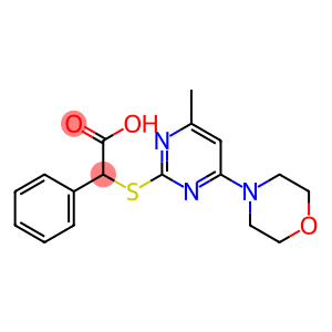 2-(4-methyl-6-morpholin-4-yl-pyrimidin-2-yl)sulfanyl-2-phenyl-acetic a cid